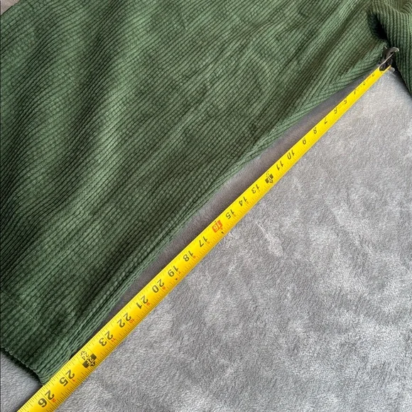 NWOT Lucy & Yak Norris Wide Leg Cotton Corduroy Trousers Green Size 2XL - Picture 13 of 14